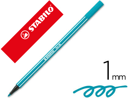 Rotulador acuarelable Stabilo Pen 68 tinta turquesa